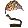 LumiLamp 5LL-799 Lampada da tavolo Tiffany 28x20x40 cm in vetro rosa viola