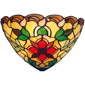 Lampada da parete TIFFANY colorata - 5LL-8841 Clayre Eef
