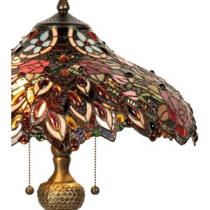 Lampada da tavolo Tiffany Ø 43x58 cm colore rosso