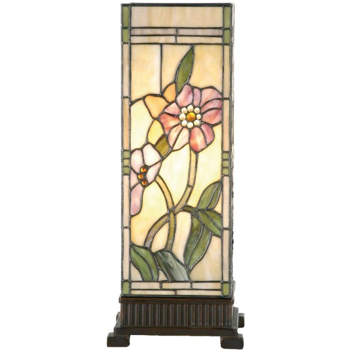 Lampada da tavolo Tiffany 18x45 cm marrone