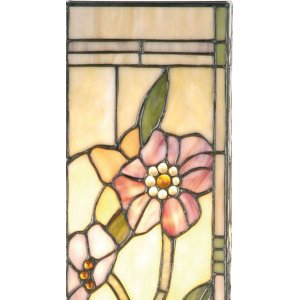 Lampada da tavolo Tiffany 18x45 cm marrone