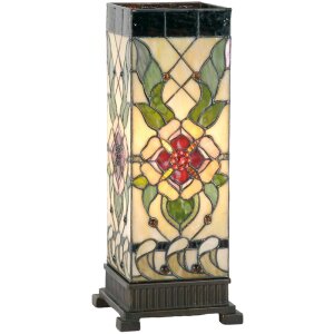 Lampada da tavolo Tiffany 18x45 cm rosa