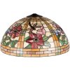 LumiLamp 5LL-9934 Paralume Tiffany Ø 50x30 cm Fiori di vetro giallo arancio