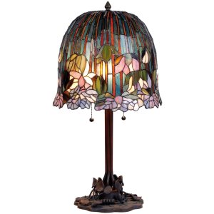 Lampada da tavolo Tiffany Ø 37x68 cm color porpora
