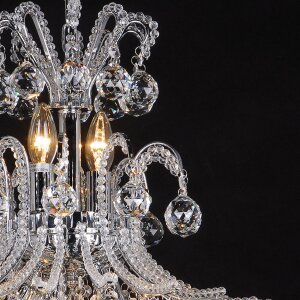 Lampadario Ø 50 cm ferro-vetro - 5LL-CR31 Clayre Eef
