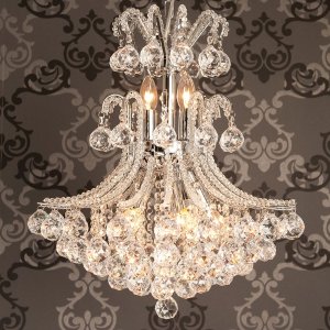 Lampadario Ø 50 cm ferro-vetro - 5LL-CR31 Clayre Eef