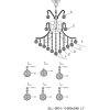 Lampadario Ø 50 cm ferro-vetro - 5LL-CR31 Clayre Eef