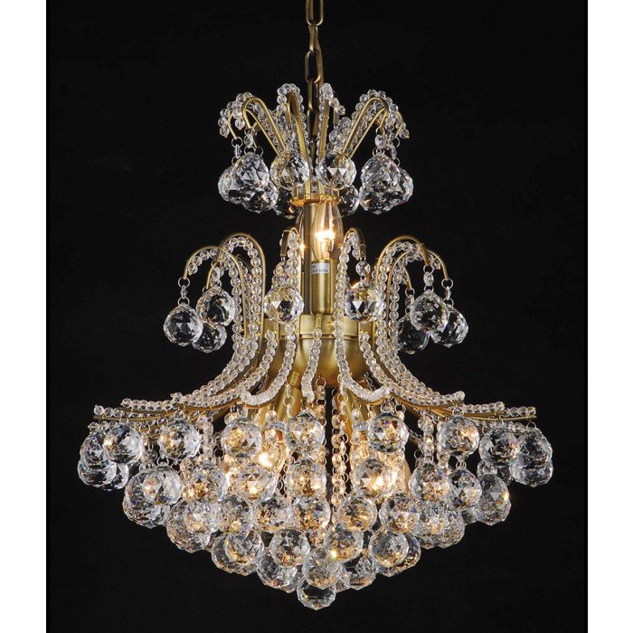 Lampadario Ø 50 cm ferro-vetro - 5LL-CR32 Clayre Eef