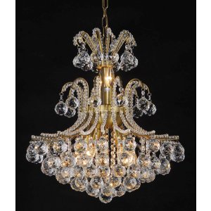 Lampadario Ø 50 cm ferro-vetro - 5LL-CR32 Clayre Eef