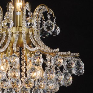 Lampadario Ø 50 cm ferro-vetro - 5LL-CR32 Clayre Eef
