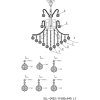 Lampadario Ø 50 cm ferro-vetro - 5LL-CR32 Clayre Eef