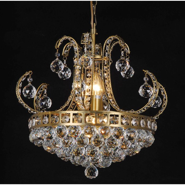 LumiLamp 5LL-CR33 Lampadario Ø 50x43-168 cm Vetro metallico color oro