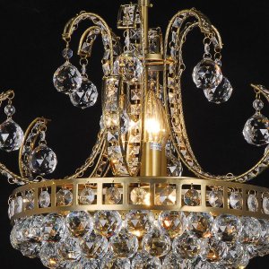 LumiLamp 5LL-CR33 Lampadario Ø 50x43-168 cm Vetro...