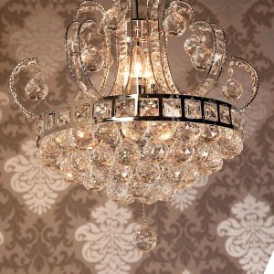 LumiLamp 5LL-CR33 Lampadario Ø 50x43-168 cm Vetro metallico color oro