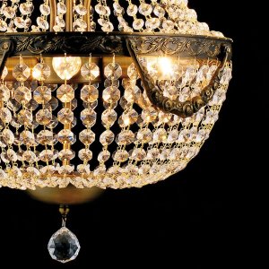 Lampadario in vetro-ferro Ø 40 cm - 5LL-CR47...