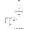 Lampadario in vetro-ferro Ø 40 cm - 5LL-CR47 Clayre Eef