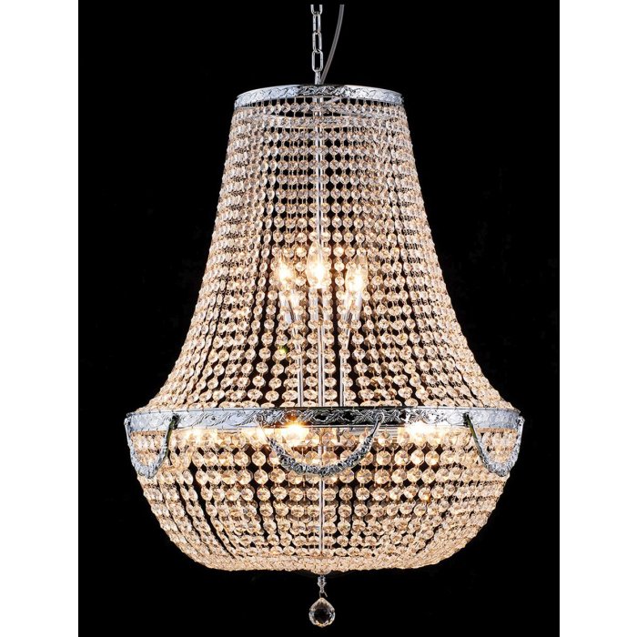 Lampadario in vetro/ferro Ø 60 cm - 5LL-CR52 Clayre Eef