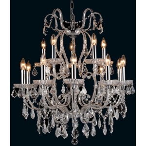 Lampadario Ø 71 cm ferro-vetro - 5LL-CR62 Clayre Eef