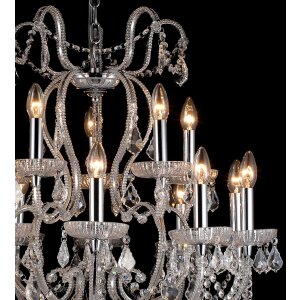 Lampadario Ø 71 cm ferro-vetro - 5LL-CR62 Clayre Eef