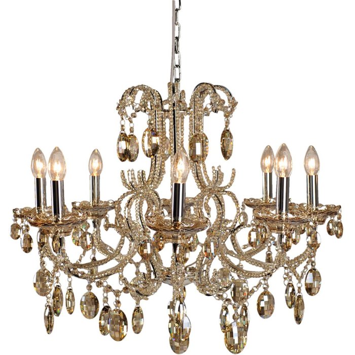 Lampadario Ø 70 cm ferro-vetro - 5LL-CR68CP Clayre Eef