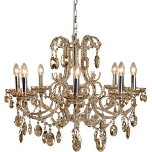 Lampadario Ø 70 cm ferro-vetro - 5LL-CR68CP Clayre...