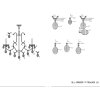 Lampadario Ø 70 cm ferro-vetro - 5LL-CR68CP Clayre Eef
