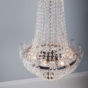 Lampadario in vetro-ferro Ø 50 cm - 5LL-CR91 Clayre Eef