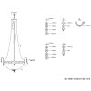 Lampadario in vetro-ferro Ø 50 cm - 5LL-CR91 Clayre Eef