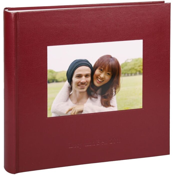 HNFD album fotografico KOLARA bordeaux 30x30 cm con foto + testo 100 pagine bianche