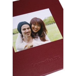 HNFD album fotografico KOLARA bordeaux 30x30 cm con foto + testo 100 pagine bianche