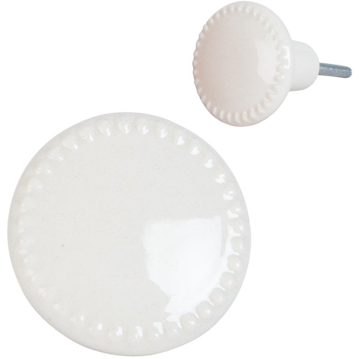 Pomello per mobili ø 4 cm in beige - 63436