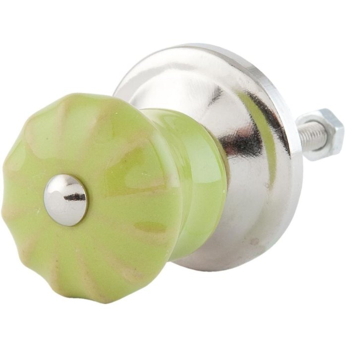 Pomello per mobili Ø 3 cm in verde - 63487