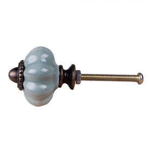 Clayre & Eef 63500 Pomello per porta Ø 3 cm in ceramica verde marrone