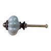 Clayre & Eef 63500 Pomello per porta Ø 3 cm in ceramica verde marrone