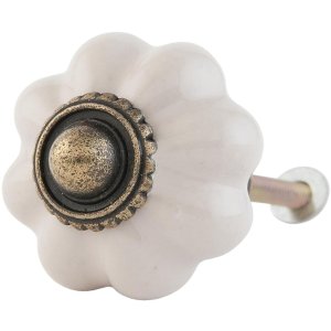 Pomello per mobili Ø 3 cm in beige - 63506