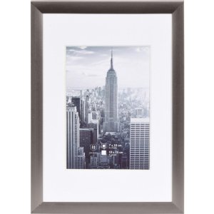 Cornice in alluminio grigio Manhattan 10x15 cm
