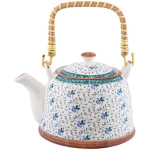 Clayre Eef 6CETE0046 Teiera 18x14x12 cm in ceramica bianca