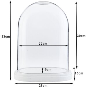 Campana di vetro 26x15x33 cm trasparente - 6gl1764 Clayre...
