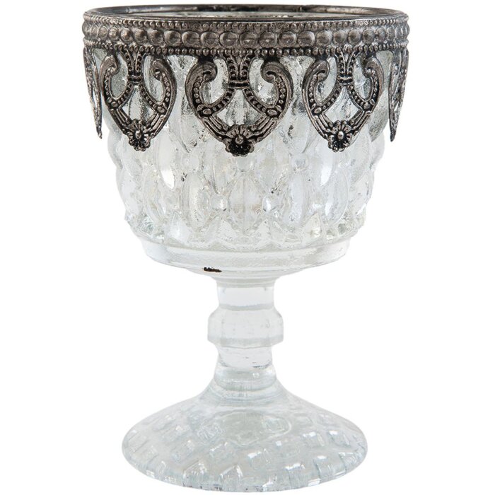 Porta tealight MEDIO - 8x11 cm argento