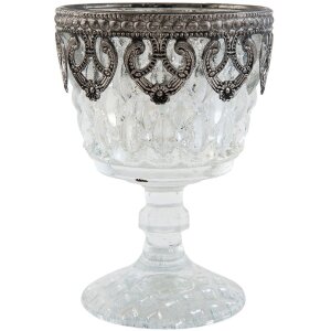 Porta tealight MEDIO - 8x11 cm argento