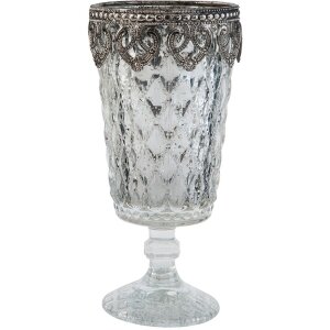 Porta tealight MEDIO - 8x16 cm argento