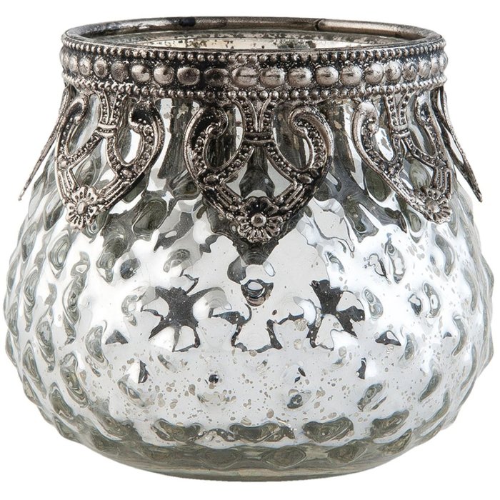 Porta tealight MEDIO - 8x7 cm argento
