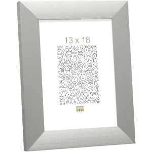 Cornice in alluminio Tibbi in argento in formato 20x28 cm