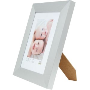 Cornice in alluminio Tibbi in argento in formato 20x28 cm