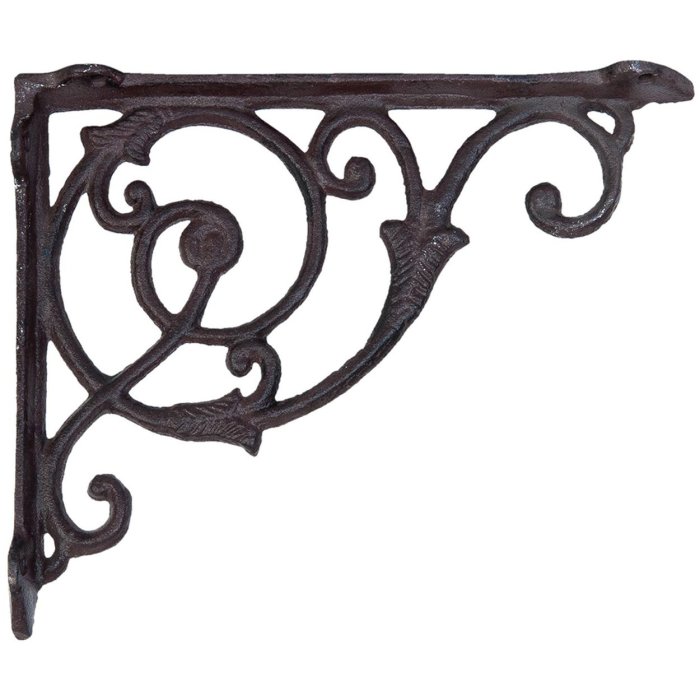Clayre & Eef 6Y1762 Mensola angolare 3x22x18 cm Marrone Supporto in metallo