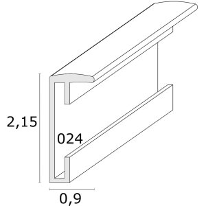 Cornice MAARII in alluminio 30x40 cm argento opaco