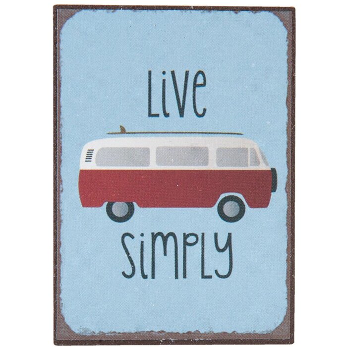 Clayre & Eef 6Y2165 Magnete blu 5x7 cm