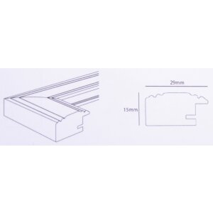 Cornice di legno 15x20 cm marrone provenzale