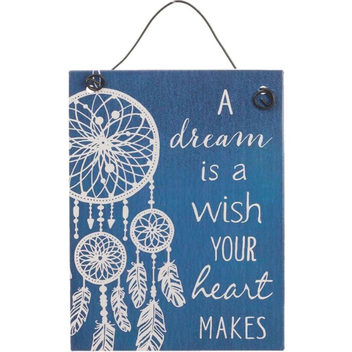 Appendino decorativo DREAM blu-bianco in formato 8x10 cm