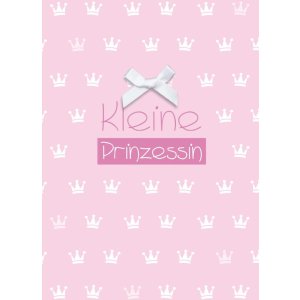 Biglietto per bambini rosa Piccola principessa